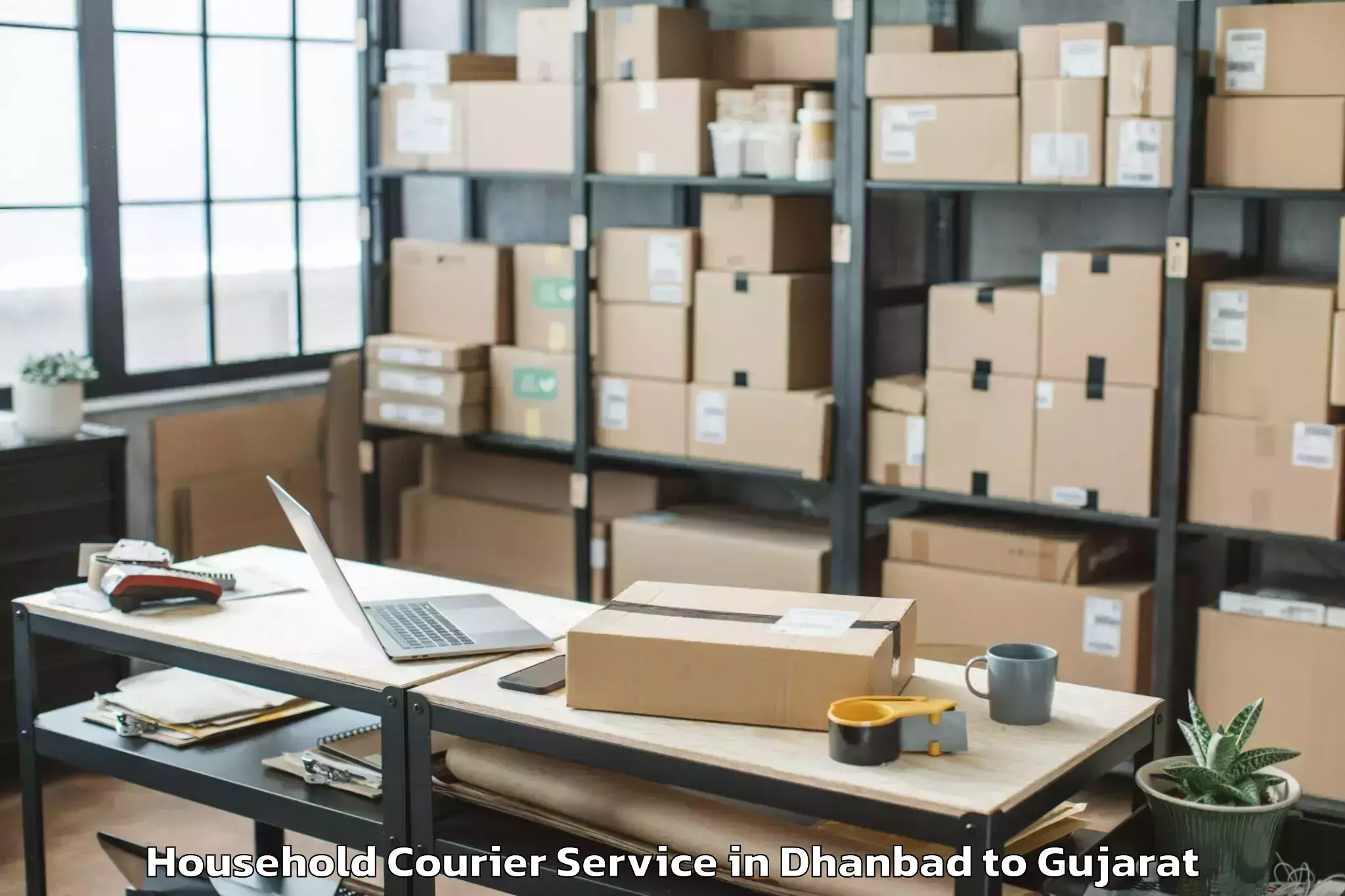 Top Dhanbad to Karnavati University Gandhinag Household Courier Available